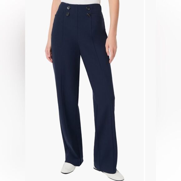 Jones New York Navy Blue High Waist Sailor Straight Leg pants size XL - Picture 1 of 15